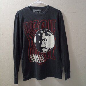 Notorious B.I.G. “Biggie Smalls” Long Sleeve Graphic T-Shirt – Black Adult S